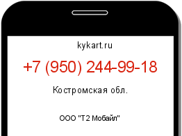 Информация о номере телефона +7 (950) 244-99-18: регион, оператор
