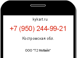 Информация о номере телефона +7 (950) 244-99-21: регион, оператор