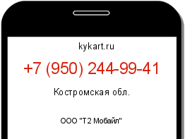 Информация о номере телефона +7 (950) 244-99-41: регион, оператор