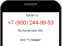 Информация о номере телефона +7 (950) 244-99-53: регион, оператор