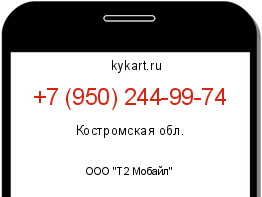 Информация о номере телефона +7 (950) 244-99-74: регион, оператор