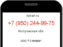 Информация о номере телефона +7 (950) 244-99-75: регион, оператор
