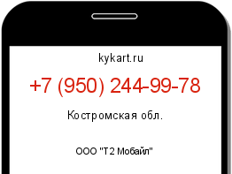 Информация о номере телефона +7 (950) 244-99-78: регион, оператор