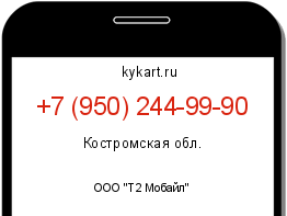 Информация о номере телефона +7 (950) 244-99-90: регион, оператор