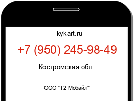 Информация о номере телефона +7 (950) 245-98-49: регион, оператор