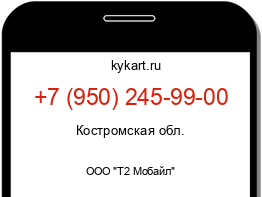 Информация о номере телефона +7 (950) 245-99-00: регион, оператор