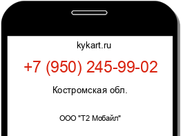 Информация о номере телефона +7 (950) 245-99-02: регион, оператор