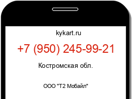 Информация о номере телефона +7 (950) 245-99-21: регион, оператор