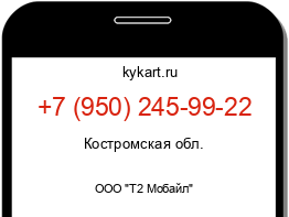 Информация о номере телефона +7 (950) 245-99-22: регион, оператор