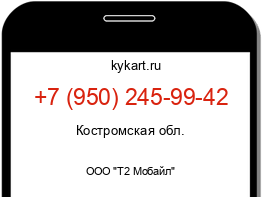 Информация о номере телефона +7 (950) 245-99-42: регион, оператор