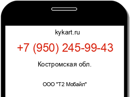 Информация о номере телефона +7 (950) 245-99-43: регион, оператор