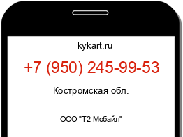 Информация о номере телефона +7 (950) 245-99-53: регион, оператор