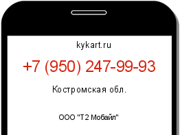 Информация о номере телефона +7 (950) 247-99-93: регион, оператор