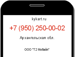 Информация о номере телефона +7 (950) 250-00-02: регион, оператор