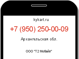 Информация о номере телефона +7 (950) 250-00-09: регион, оператор