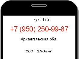 Информация о номере телефона +7 (950) 250-99-87: регион, оператор