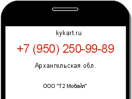 Информация о номере телефона +7 (950) 250-99-89: регион, оператор