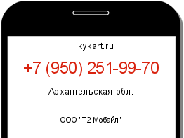 Информация о номере телефона +7 (950) 251-99-70: регион, оператор