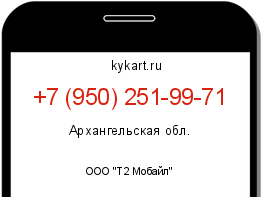 Информация о номере телефона +7 (950) 251-99-71: регион, оператор