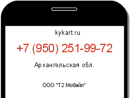 Информация о номере телефона +7 (950) 251-99-72: регион, оператор