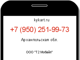 Информация о номере телефона +7 (950) 251-99-73: регион, оператор