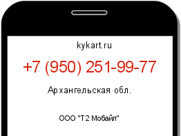 Информация о номере телефона +7 (950) 251-99-77: регион, оператор