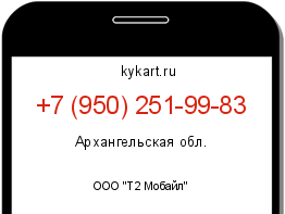 Информация о номере телефона +7 (950) 251-99-83: регион, оператор