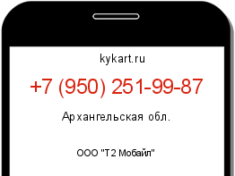 Информация о номере телефона +7 (950) 251-99-87: регион, оператор