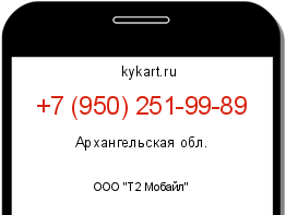 Информация о номере телефона +7 (950) 251-99-89: регион, оператор
