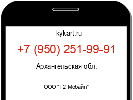 Информация о номере телефона +7 (950) 251-99-91: регион, оператор