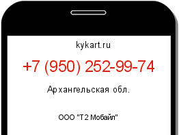 Информация о номере телефона +7 (950) 252-99-74: регион, оператор