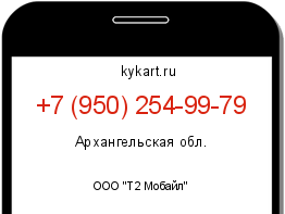 Информация о номере телефона +7 (950) 254-99-79: регион, оператор