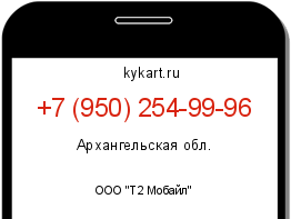 Информация о номере телефона +7 (950) 254-99-96: регион, оператор