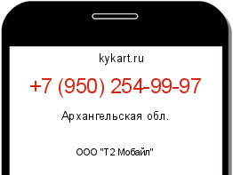 Информация о номере телефона +7 (950) 254-99-97: регион, оператор