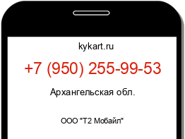 Информация о номере телефона +7 (950) 255-99-53: регион, оператор