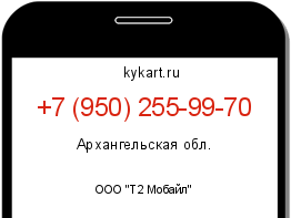 Информация о номере телефона +7 (950) 255-99-70: регион, оператор