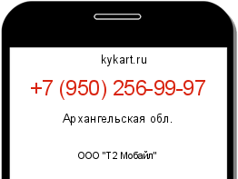 Информация о номере телефона +7 (950) 256-99-97: регион, оператор