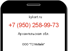 Информация о номере телефона +7 (950) 258-99-73: регион, оператор