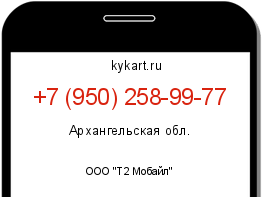 Информация о номере телефона +7 (950) 258-99-77: регион, оператор