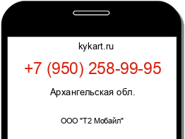 Информация о номере телефона +7 (950) 258-99-95: регион, оператор