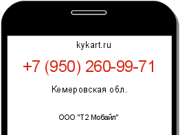Информация о номере телефона +7 (950) 260-99-71: регион, оператор