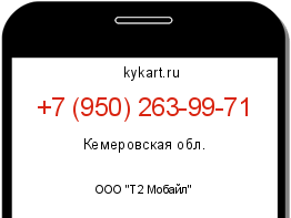 Информация о номере телефона +7 (950) 263-99-71: регион, оператор