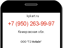 Информация о номере телефона +7 (950) 263-99-97: регион, оператор