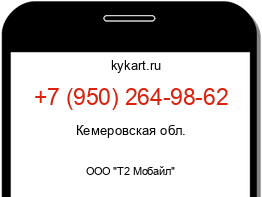 Информация о номере телефона +7 (950) 264-98-62: регион, оператор