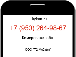 Информация о номере телефона +7 (950) 264-98-67: регион, оператор