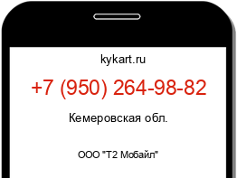 Информация о номере телефона +7 (950) 264-98-82: регион, оператор