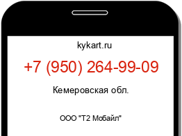 Информация о номере телефона +7 (950) 264-99-09: регион, оператор