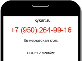 Информация о номере телефона +7 (950) 264-99-16: регион, оператор