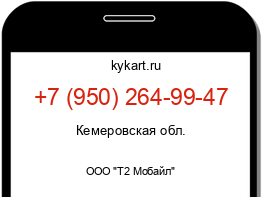 Информация о номере телефона +7 (950) 264-99-47: регион, оператор