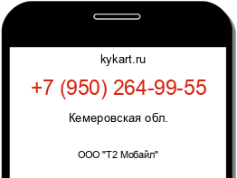 Информация о номере телефона +7 (950) 264-99-55: регион, оператор